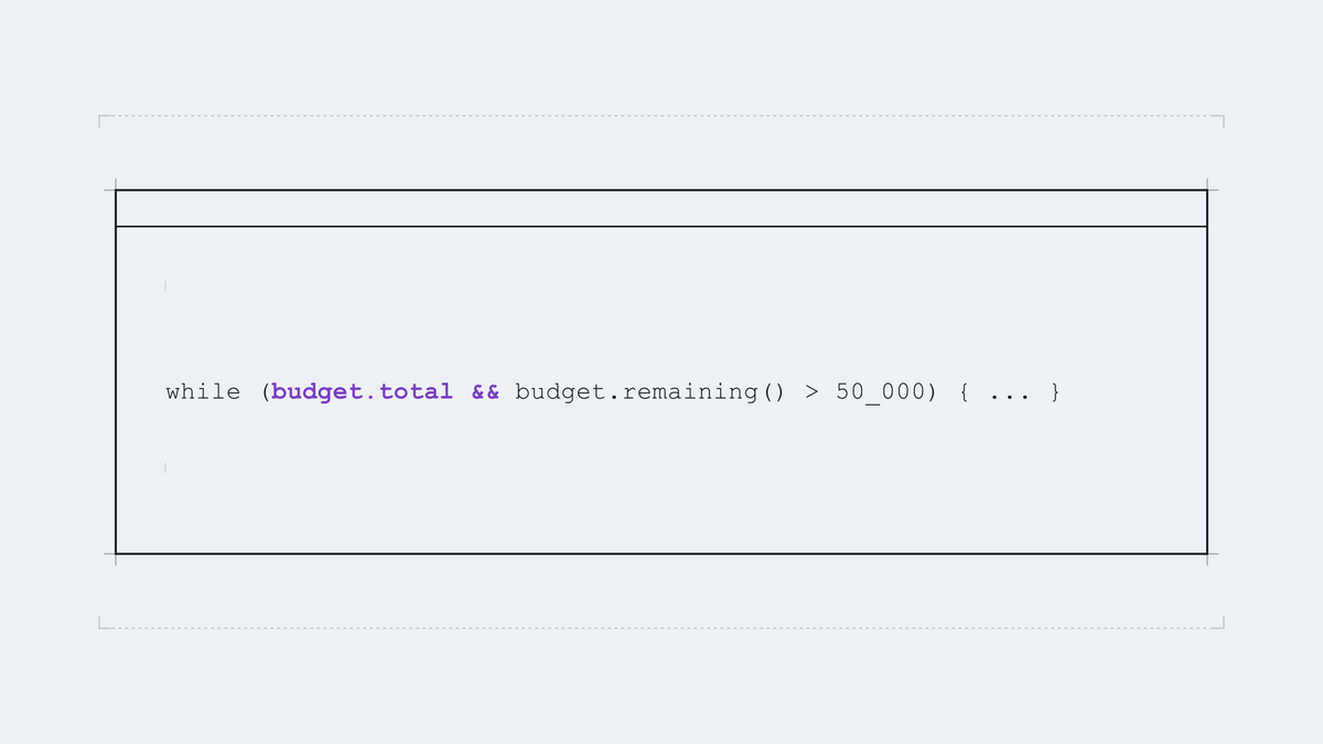 The guard clause that turns an unset budget from infinite into zero iterations