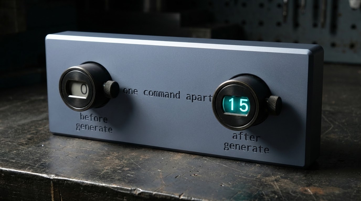 Two runs, one command apart, and the number that changed meaning