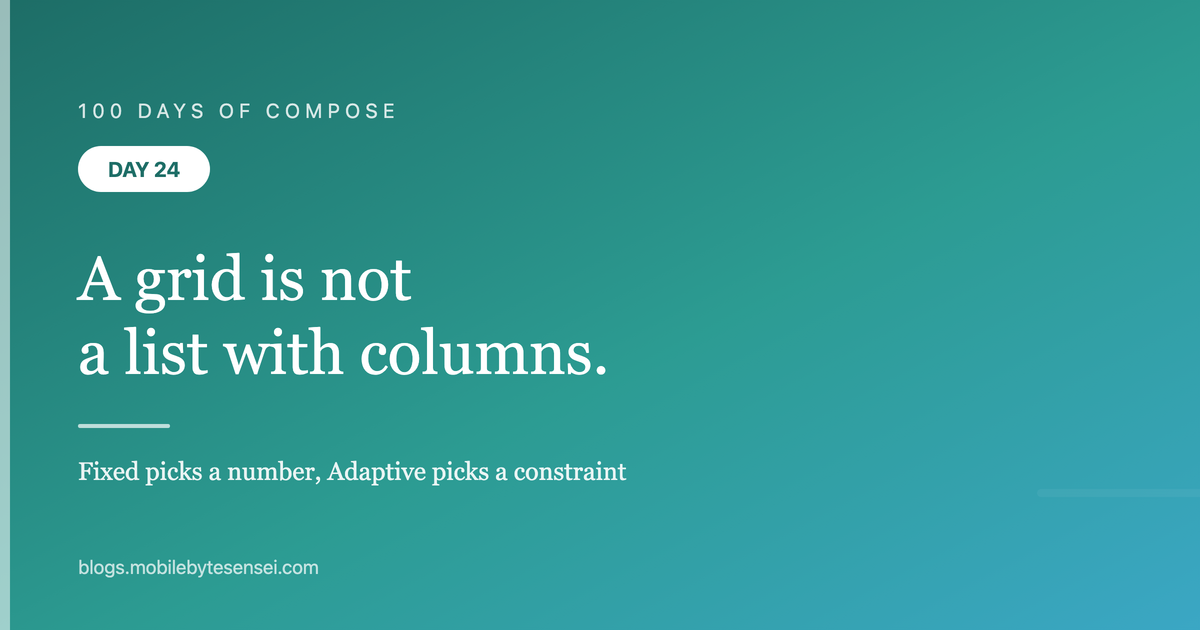 Day 24 — A grid is not a list with two columns