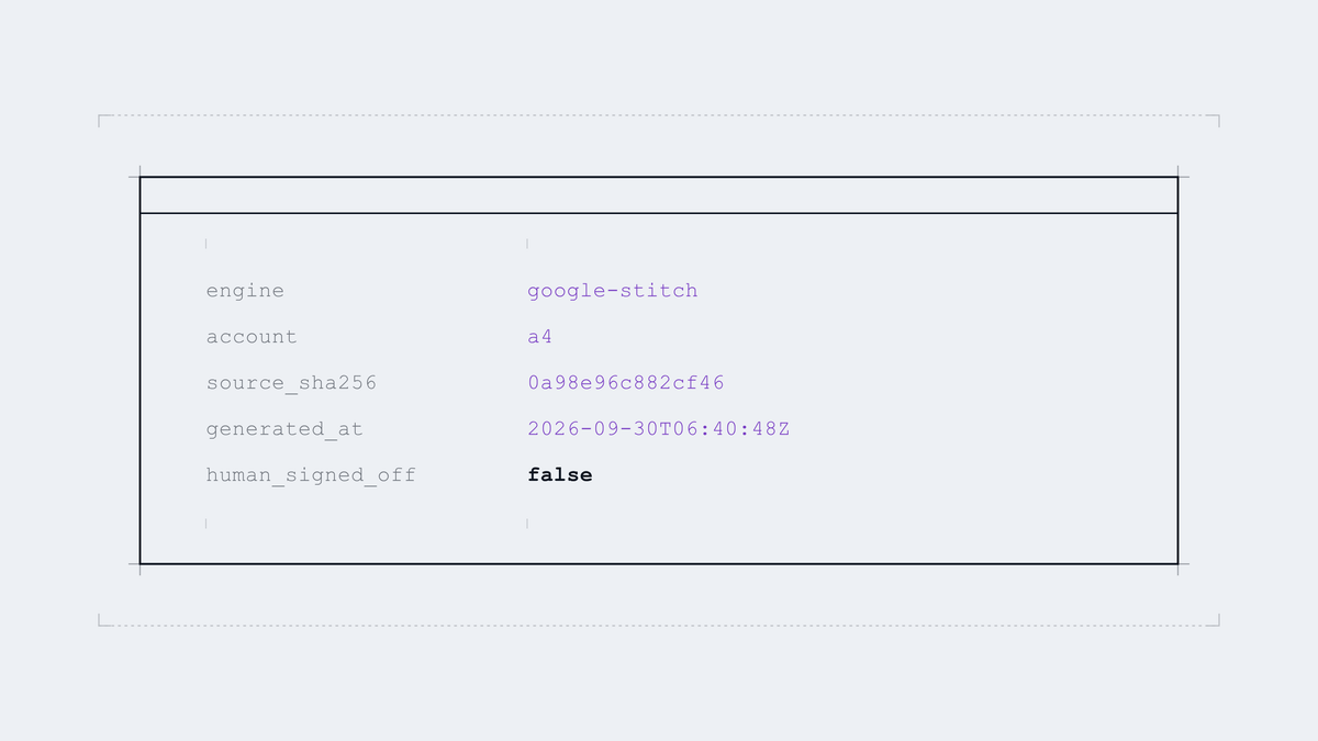 What a per-artifact record holds, and what a transcript holds